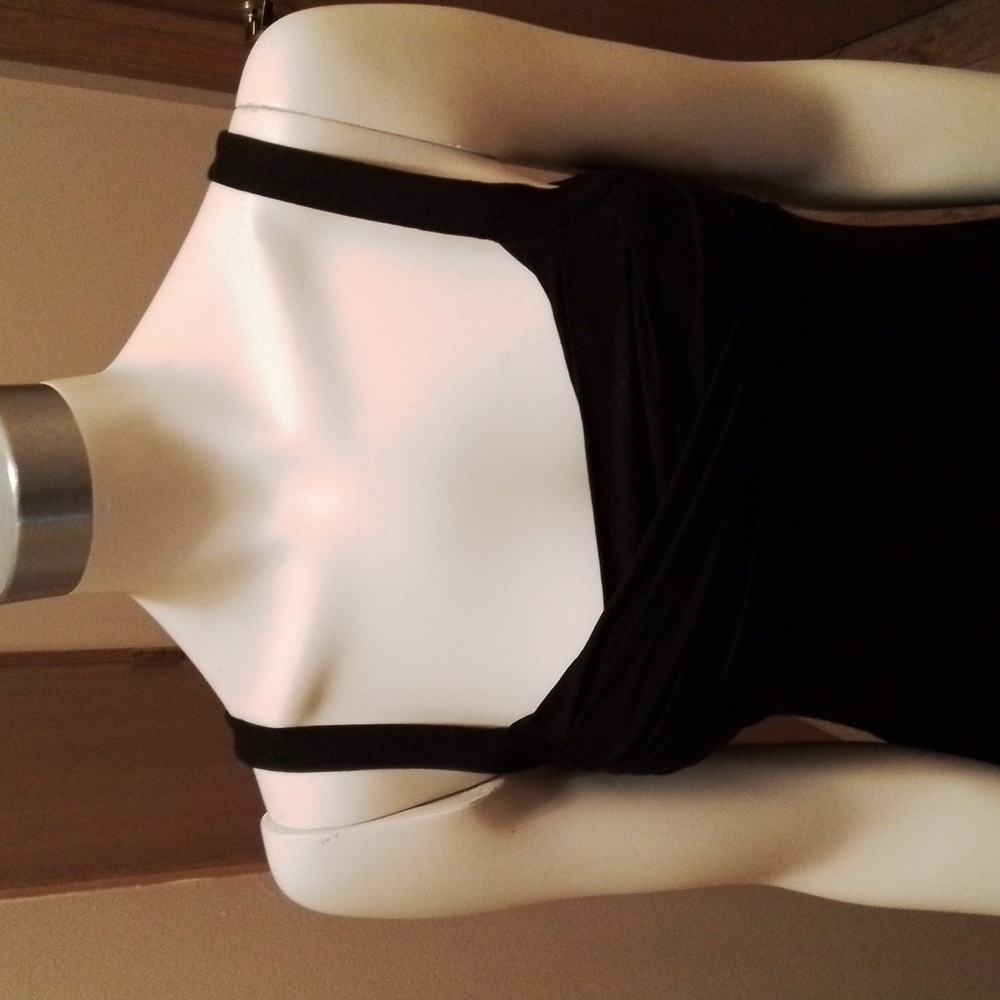 BCBGMAXAZRIA Black rayon tank sundress,  size S. - Picture 4 of 8